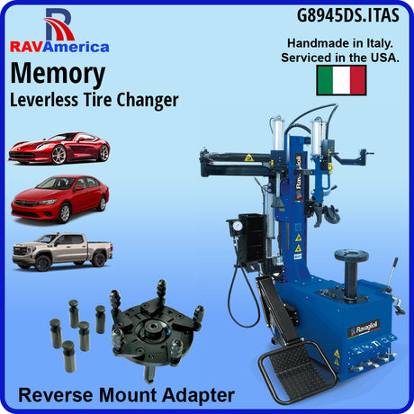 RAV America tire changer with Reverse Mount Adapte