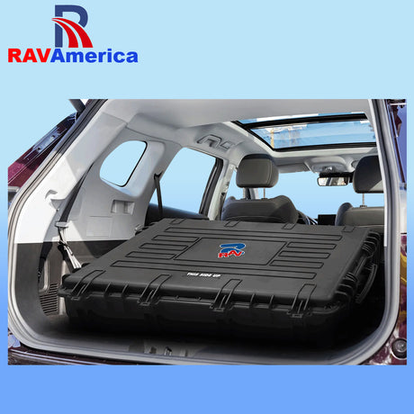 RAVAmerica Mobile Aligner in back of SUV