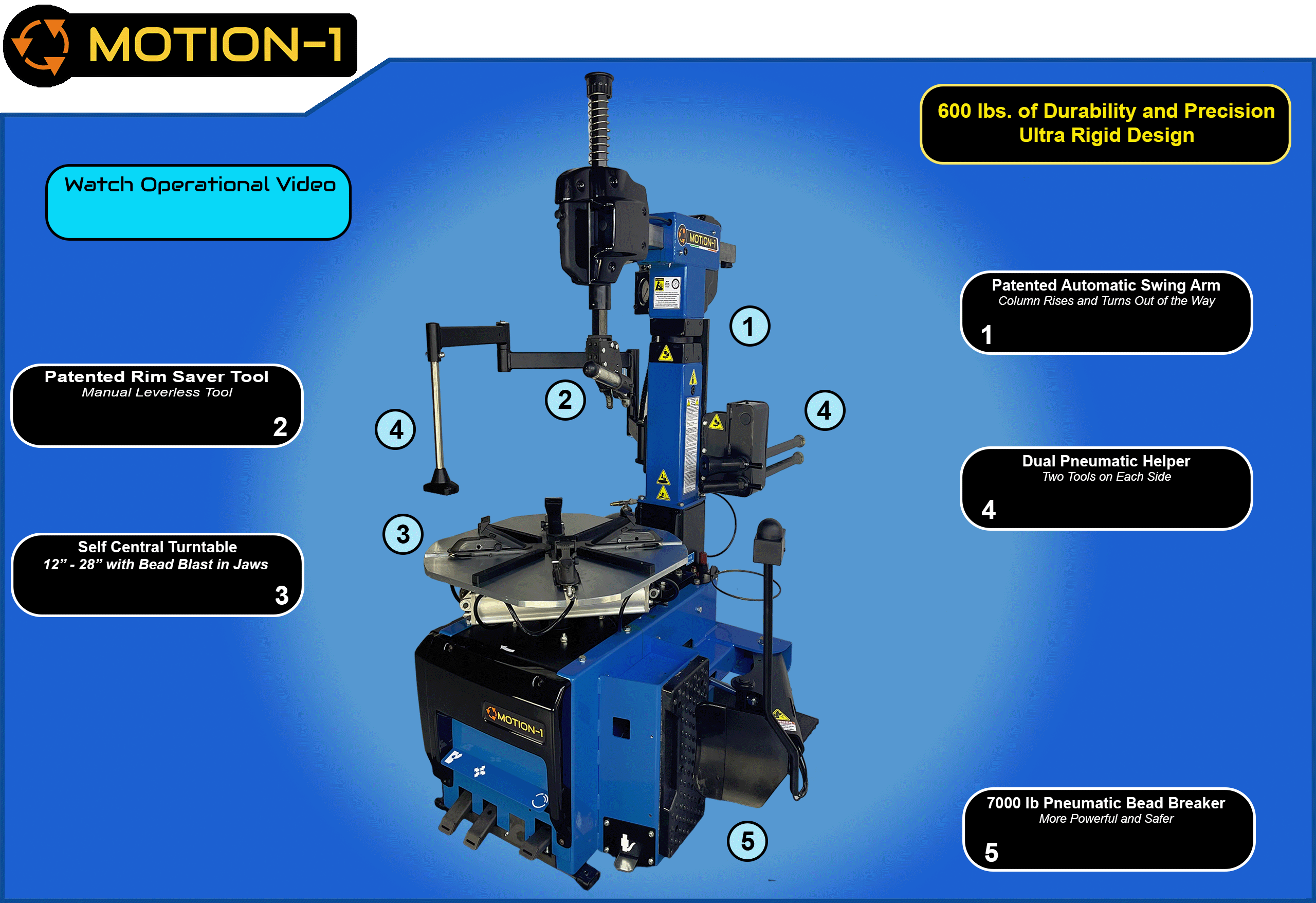 Motion 1 Tire Changers