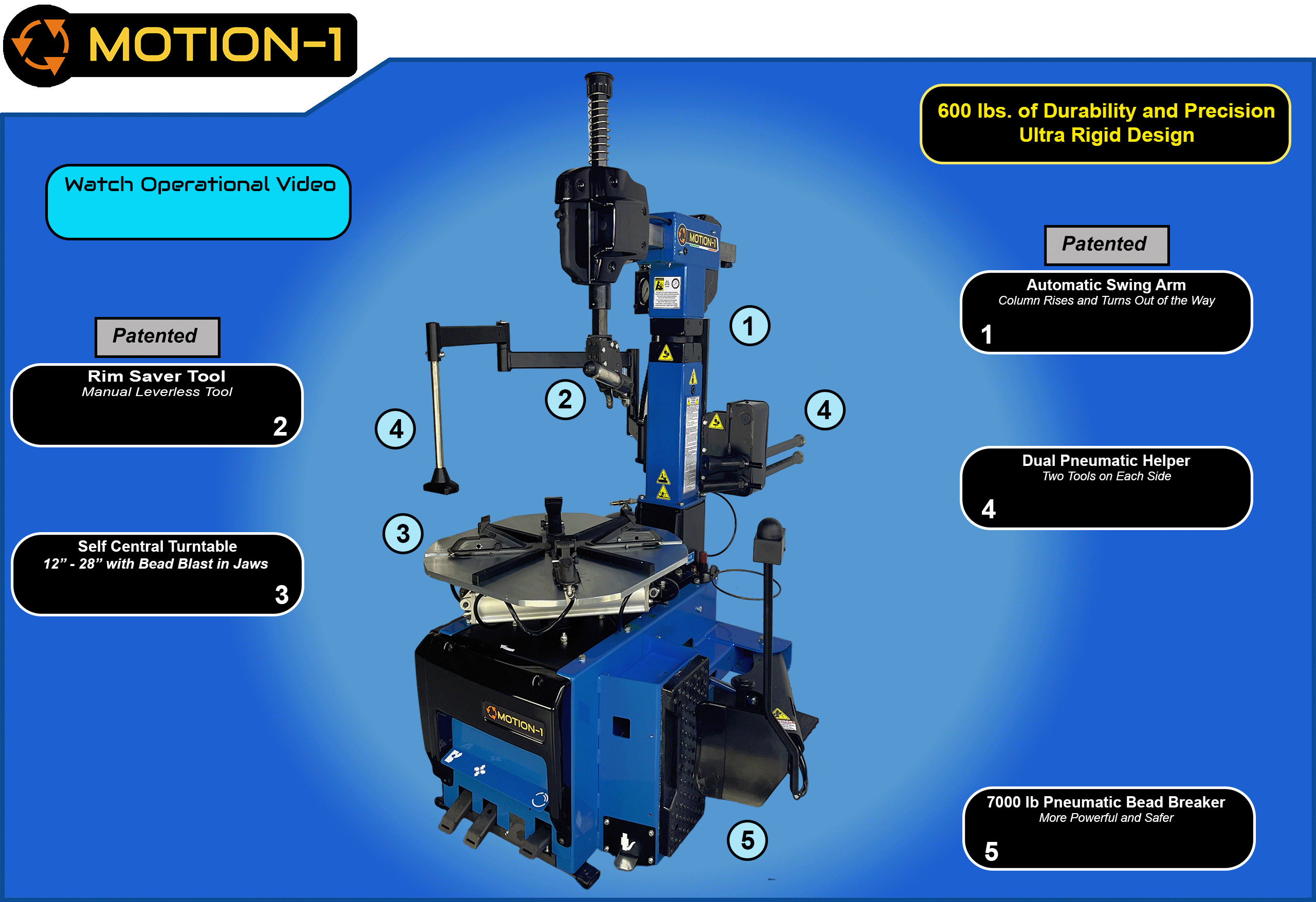 Main Motion 1 Tire Changers Patented V2